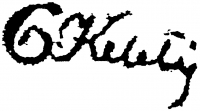 Kelety, Gusztáv Signature