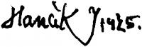 Hanák, József Signature