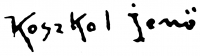 Koszkol, Jenő Signature