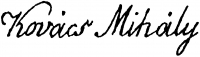 Kovács, Mihály Signature