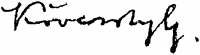 Kövesdy, Géza Signature