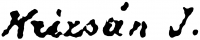 Krizsán, János Signature