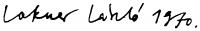 Lakner, László Signature