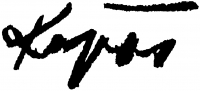 Kajári, Gyula Signature