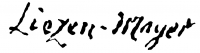 Liezen-Mayer, Sándor Signature