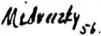 Medveczky, Jenő Signature