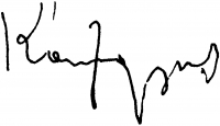 Konfár, Gyula Signature