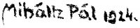  Miháltz, Pál Signature