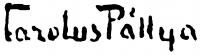  Pállya, Carolus Signature