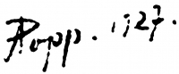 Papp, Aurél Signature