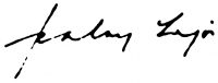 Szalay, Lajos Signature