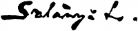 Szlányi, Lajos Signature