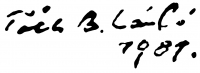 Tóth B. László Signature