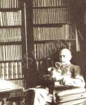 Blaskovich János a dolgozószobájában, 1940-es évek