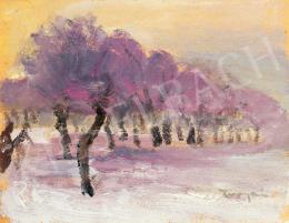 Tornyai, János - Winter Landscape with Purple Lights 