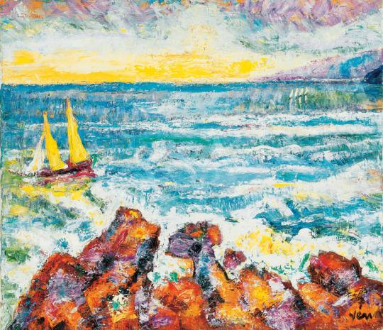  Vén, Emil - Beach with Sailing Boats | 31st Auction auction / 109 Lot