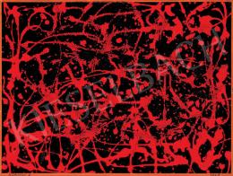  Korniss Dezső - Fekete és vörös (Hommage a Jackson Pollock), 1959 