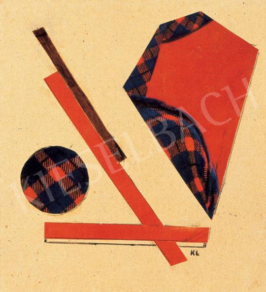  Kassák Lajos - Kompozíció (Vörös formák), 1930 | 31. Aukció aukció / 225 tétel