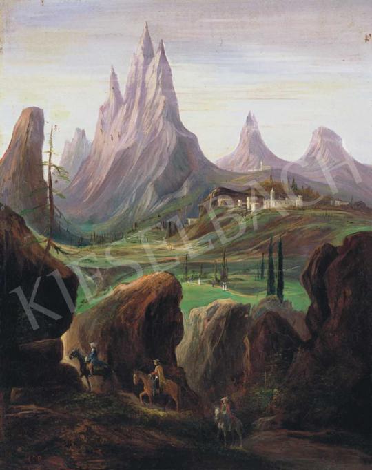  Molnár C., Pál - Italian Landscape with Travellers | 32nd Auction auction / 4 Lot