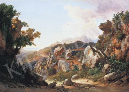 Ifj. Markó, Károly jr. - Italian Landscape with a View of the See, 1875 | 32nd Auction auction / 15 Lot