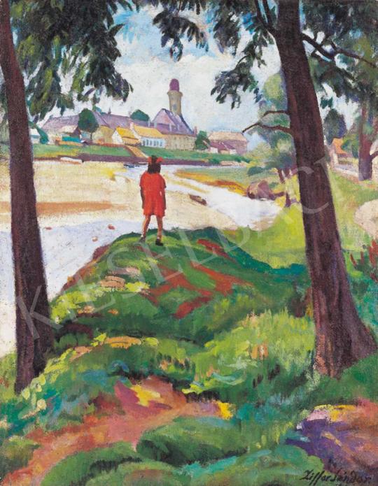 Ziffer, Sándor - Nagybánya Landscape Seen from the River Zazar | 32nd Auction auction / 17 Lot