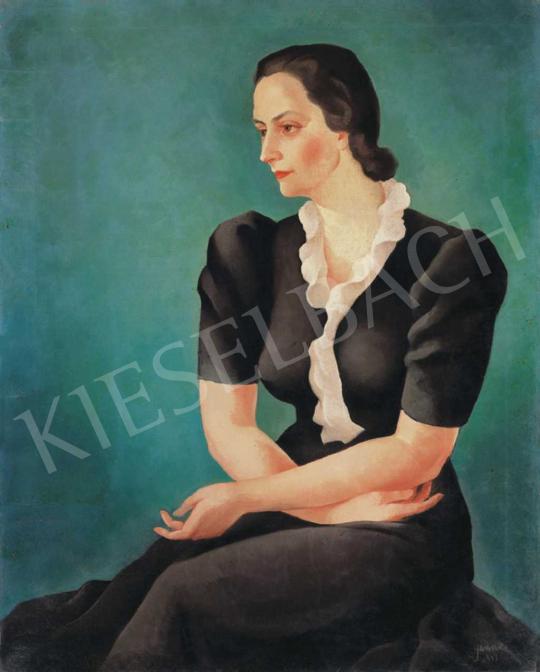 Jánoska, Tivadar - Model in a Silk Dress, 1943 | 32nd Auction auction / 21 Lot