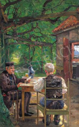 Fischer-Cörlin, Ernst Albert - Card Players in the Arbour 