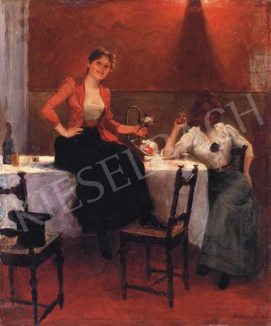  Jendrassik Jenő - Jókedvű hölgyek (Kurtizánok), 1900 | 32. Aukció aukció / 36 tétel