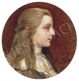  Lotz, Károly - Blond Girl in White Blouse (Portrait of Ilonka Sándor) 