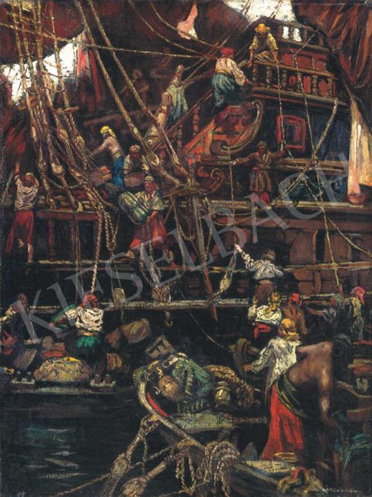 Károlyi Andor - Isztambuli kikötő | 32. Aukció aukció / 58 tétel