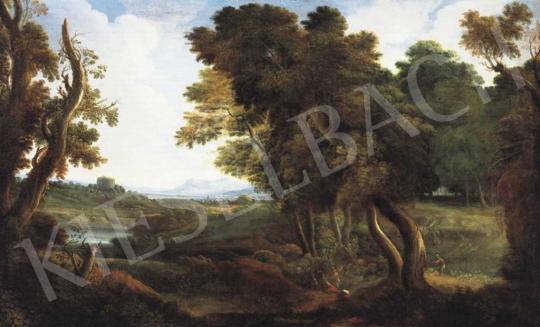 Ismeretlen 17. századi festő - Tájkép alakokkal | 32. Aukció aukció / 125 tétel