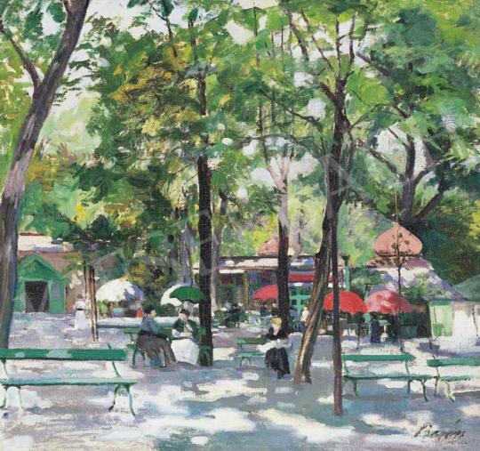 id. Bánó, Dezső sr. - Main Square in Nagybánya, 1915 | 32nd Auction auction / 130 Lot