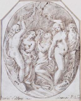 Ismeretlen művész, 17.század első fele - Jelenet (Meztelen nők) 