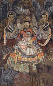 Mattioni, Eszter (Hollósné, Hollós Mattioni E - The Hungarian Holy Family Fresco | 33rd Auction auction / 174 Lot