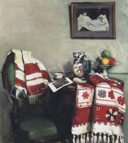Krizsán, János - Atelier Still-Life, with Manet's Olympia on the Wall, 1915 
