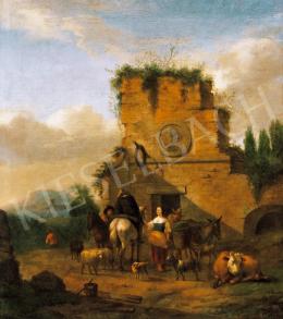 Begeyn, Abraham Jansz - In front of an Inn in Italy 