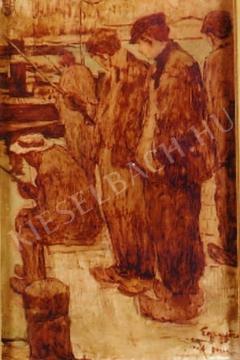 Egry József - Horgászok, 1906 festménye