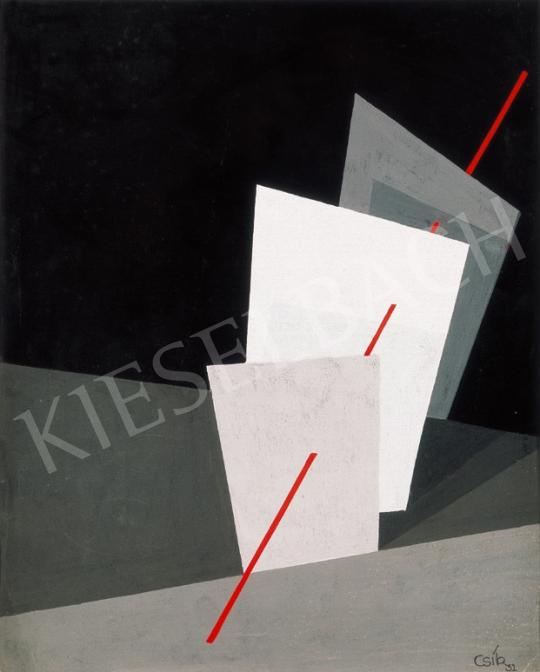 Csík jelzéssel - Konstruktivista kompozíció, 1931 | 20. Aukció aukció / 125 tétel