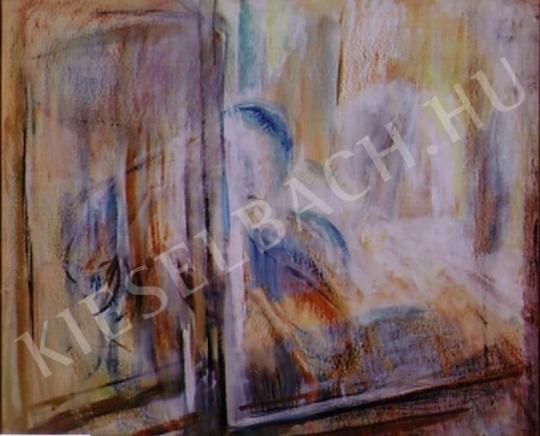 Egry József - Ablakon kinéző nő festménye