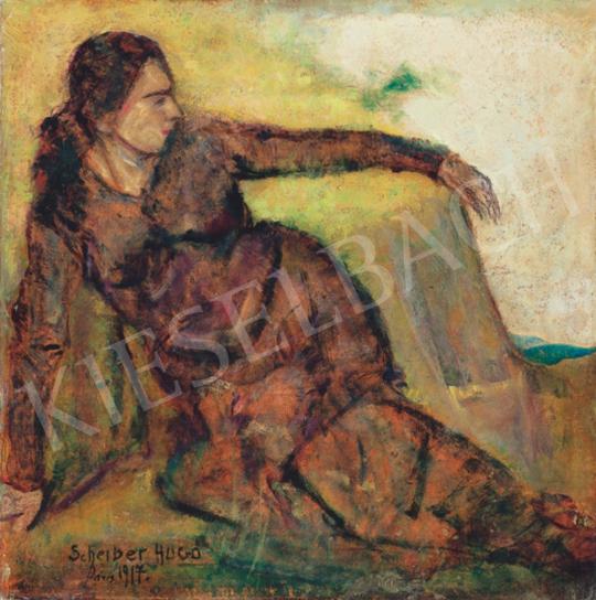  Scheiber Hugó - Szabadban, 1917 | 34. Aukció aukció / 18 tétel