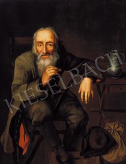 Ismeretlen német festő, 17. század - Pipázó férfi 