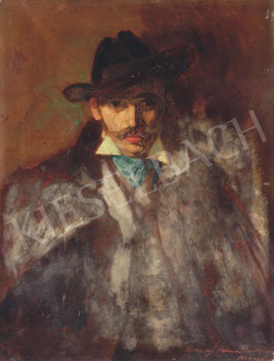  Márffy, Ödön - Man Wearing a Hat and a Green Scarf | 34th Auction auction / 36 Lot