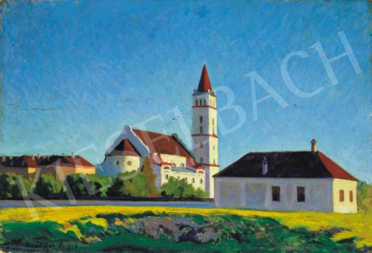 Szöllősi János - Templom délutáni napfényben, 1913 | 34. Aukció aukció / 136 tétel