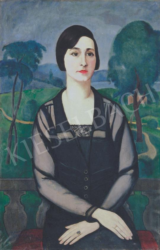  Vörös, Géza - Lady in Black Lace Dress | 34th Auction auction / 140 Lot