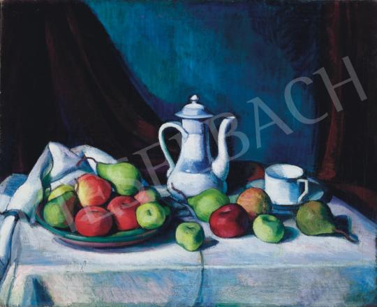  Kmetty János - Csendélet fehér kannával és gyümölcsökkel | 34. Aukció aukció / 144 tétel