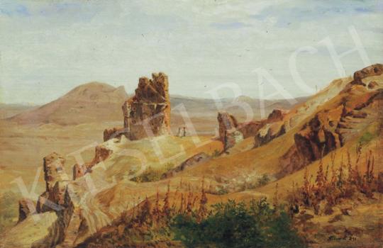 Telepy, Károly - Romantic Landscape with Castle Ruins, 1891 | 34th Auction auction / 149 Lot