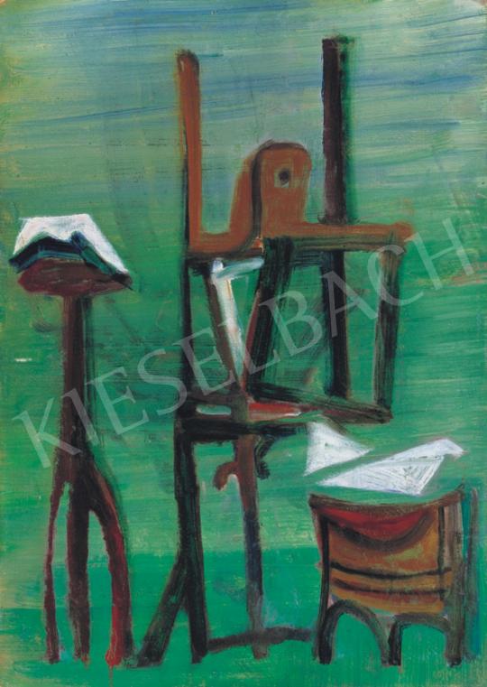 Vajda, Júlia - Green Studio with Easel | 34th Auction auction / 186 Lot