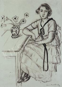  Matisse, Henri - Sárga ruha fekete szalaggal, 1922 