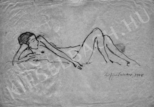 Ziffer, Sándor - Reclining Nude, 1908 | Auction of Photos and Works on Paper auction / 7 Lot