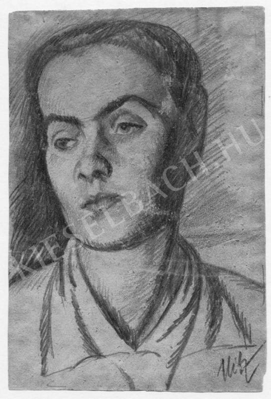 Uitz Béla - Felhúzott szemöldökű női arc | Fotó- és grafikai aukció aukció / 13 tétel